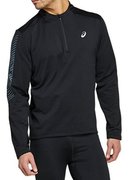 Мужская утепленная беговая рубашка с длинным рукавом Asics Icon LS 1/2 Winter Zip 2011B054 001