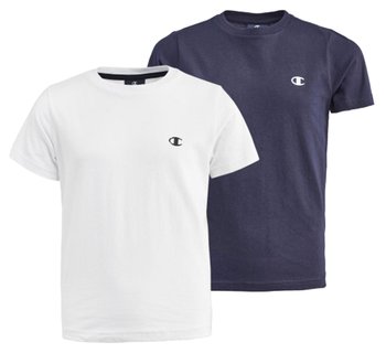 Комплект футболок Champion 2 Pack Crewneck T-Shirt (Boy) 304935-WHT/NNY