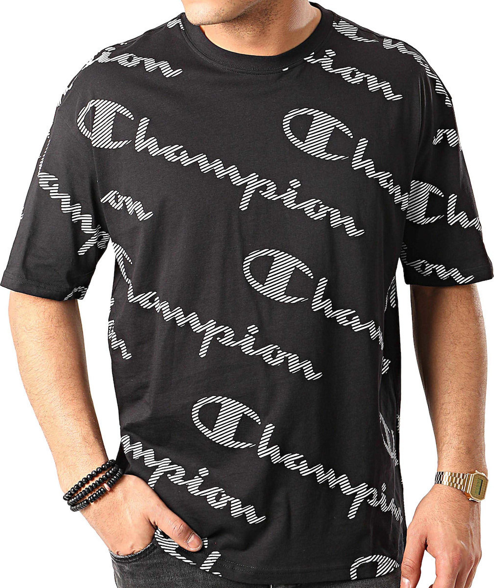 champion t shirt logo all over