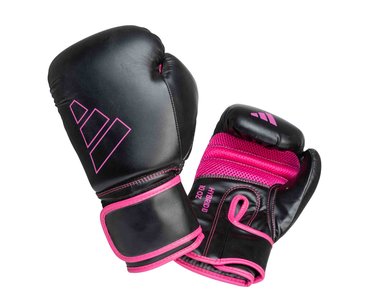 Боксерские перчатки Adidas Hybrid 80 adiH80-black-pink