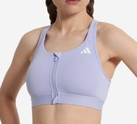 Спортивный топ Adidas Powerreact Training Medium-Support Zip Bra (Women) JJ2676