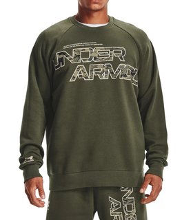 Толстовка Under Armour Rival Fleece Camo Script Crew 1366306-390