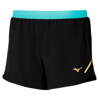  Шорты для бега Mizuno Aero 4.0 Short (Women) Black/Yellow/Blue J2GBB201-09-S