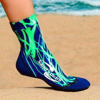 Носки для пляжного волейбола Vincere Classic High Top Sand Socks Green/Navy blue VS-GL